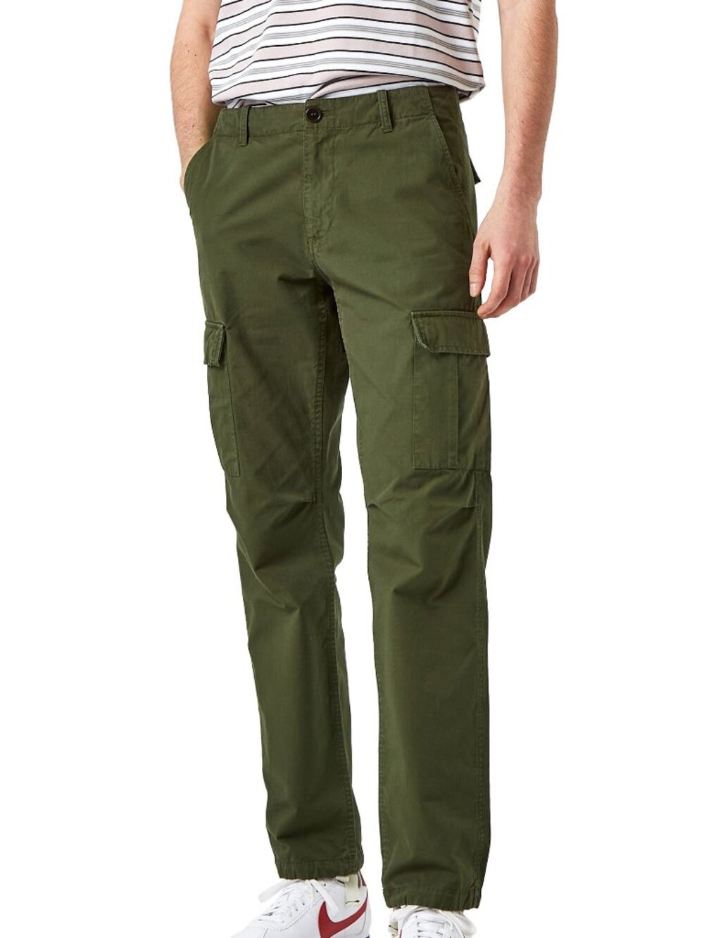 Wax London Ripstop Cargo Pants in Green Size 30